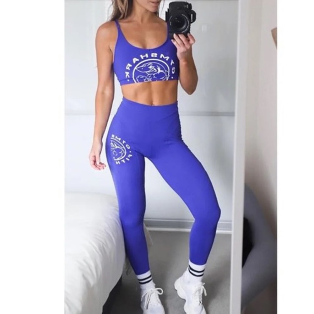 Gymshark blue logo Legacy leggings